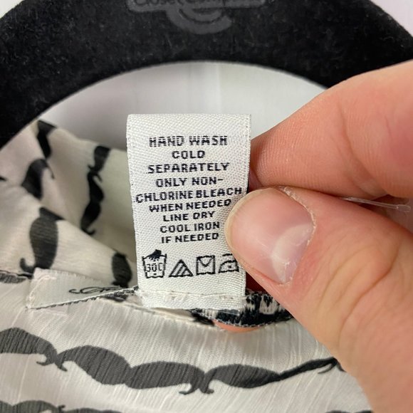 {Free in bundle 💸🎁} American Rag Cie | L. Sheer Mustache Printed Top - Picture 6 of 6